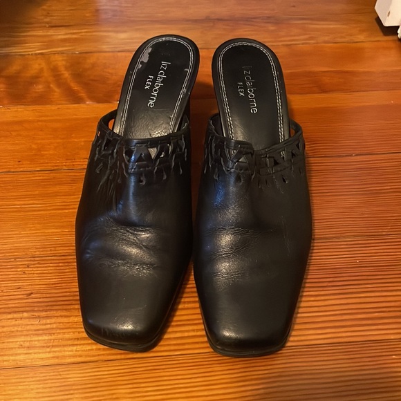 Vintage LIZ CLAIBORNE Lattice flex heeled mules - Picture 2 of 7